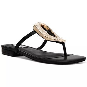 Steve Madden Melo Ornament Embellished T-Strap Slide Sandals 7.5